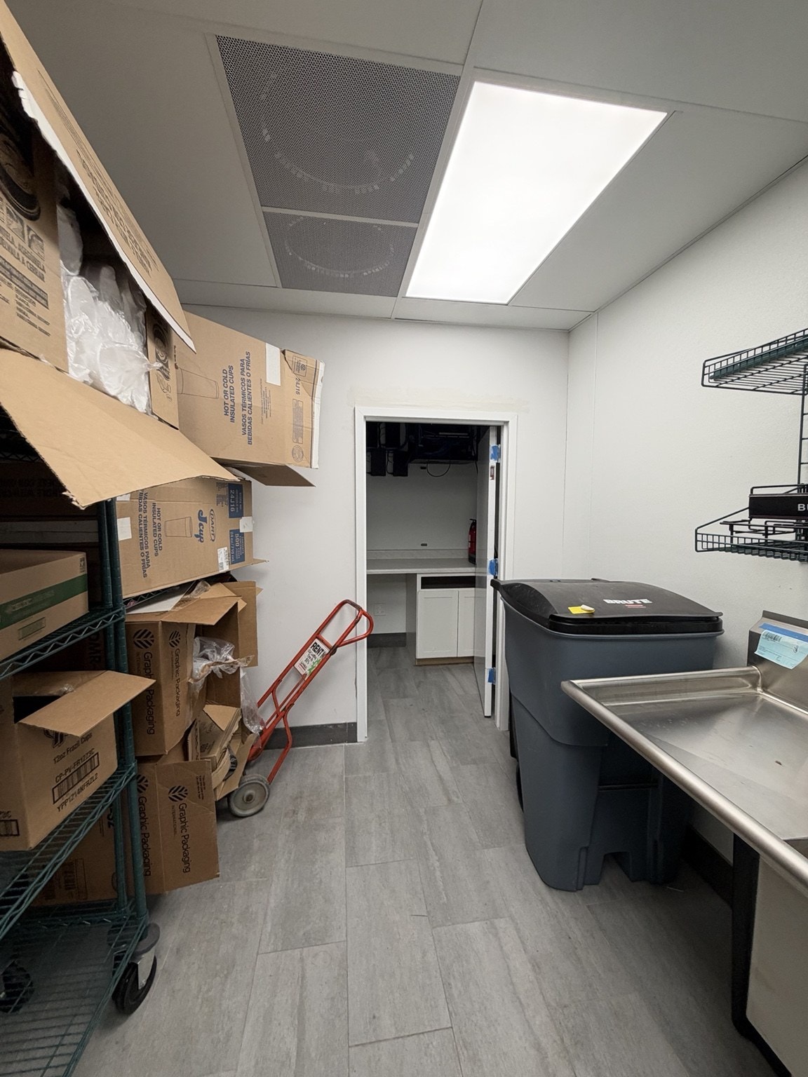Back-of-house storage and utility areas